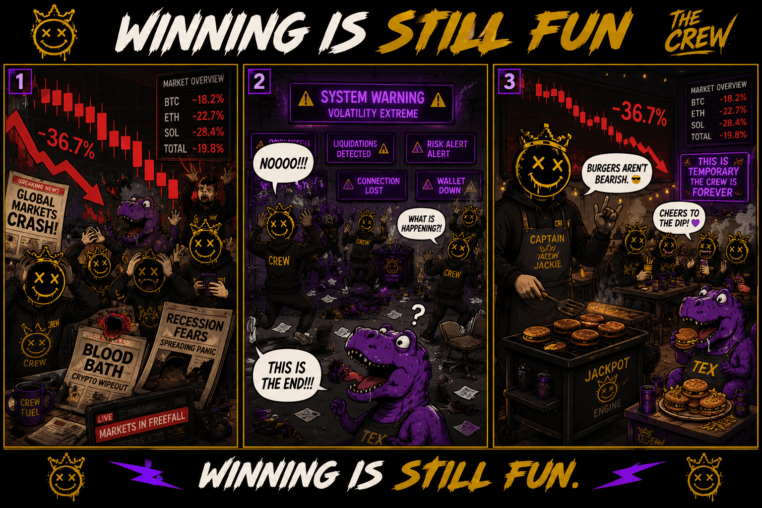 WINNING IS STILL FUN — a Crew comic